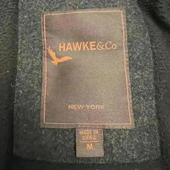 HAWKE&Co Winter Water Resistant Black Fleece Lined Jacket Size Medium - Picture 8 of 10